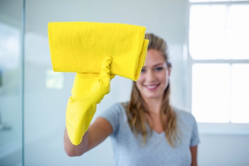 Expert carpets cleaner in Mayfair treating a plush hallway carpet